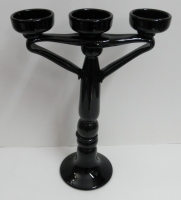 Chân nến pha lê 3 ngọn, màu đen (cao 30 cm): còn 1 cái