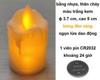 14. Đèn nến nhựa mini, thân chảy (ɸ 3,7 cm, cao 5 cm): 25.000 đ/cái, 6 cái = 125.000 đ, ...