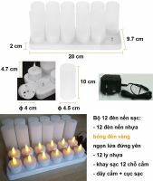 7. Bộ 12 đèn nến tealight, pin sạc (ɸ 4 cm, cao 4,7 cm): 650.000 đ/bộ, 6 bộ = 3.250.000 đ