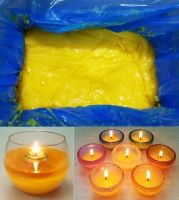 2. Bơ thực vật (dạng nhũ tương, màu vàng, thơm mùi bơ): pha với sáp cọ bột/vẩy và sáp ong; đổ ly cốc