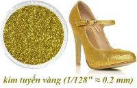 Kim tuyến vàng (size 1/128"): 15.000 đ/10 gr, 40.000 đ/100 gr, 200.000 đ/kg