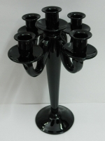 Chân đế nến pha lê 5 ngọn màu đen, cao 29 cm: 900.000 đ/cái