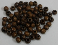 Cườm gỗ tròn ɸ 8 mm (0,8 cm): 5.000 đ/10 gr, 20.000 đ/100 gr