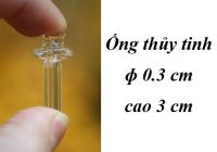 Ống thủy tinh ɸ 3 mm (0,3 cm) cao 3 cm: 10.000 đ/cái