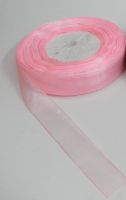 Ruy băng voan màu hồng bản TO 2 cm: 10.000 đ/cuộn