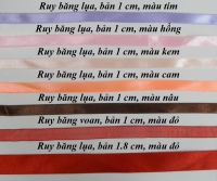 Ruy băng vải nhiều màu bản nhỏ 1 cm: 1.666 - 2.000 đ/mét