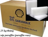 11. Sáp paraffin 60 độ của Shell Malaysia (dạng tấm tảng, màu trắng sữa, không mùi): đổ ly cốc, đổ khuôn đều được