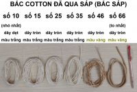 4. Dây tim bấc cotton đã qua sáp - Tim bấc sáp (làm nến ly cốc, nến trụ): 17.000 đ/10 gr, 70.000 đ/100 gr, 320.000 đ/kg
