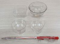Tealight nhựa hình tròn, trái tim, vuông, chén nhỏ: dùng tim bấc nhỏ, xếp nến cách xa: 909 - 3.000 đ/cái