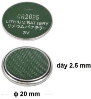 Pin CR2025: 1.000 đ/viên