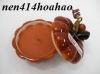 Nến thơm hũ gốm bí ngô ɸ 6,5 cm cao 6 cm: 50.000 đ/cái - anh 1