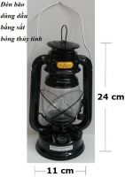Đèn bão dùng dầu cỡ nhỏ (cao 24 cm) màu đen