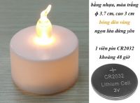 5V. Đèn nến tealight pin CR, ánh sáng vàng, ɸ 3,7 cm cao 3 cm: 7.400 - 10.000 đ/cái