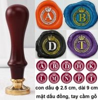 Con dấu (tay cầm gỗ) chữ cái đầu tên A B D H K  L M N P T: 30.000 đ/cái