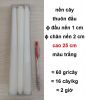 Hộp 6 cây nến taper thuôn đầu, màu trắng, ɸ chân nến 2 cm cao 25 cm: 55.000 - 60.000 đ/hộp - anh 1