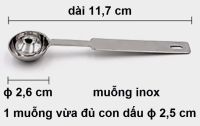 Muỗng rót sáp đóng dấu niêm phong bằng inox ɸ 2,6 cm, dài 11,7 cm: 8.333 - 10.000 đ/cái