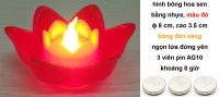 10. Đèn sen nhỏ màu đỏ ɸ 8 cm cao 3,5 cm: 10.000 đ/cái