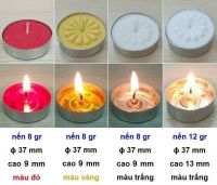 Nến tealight không mùi (có 2 size): 75-110.000 đ/hộp 100 cái