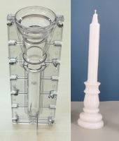 Khuôn nến cây có chân đế, ɸ cây nến 2,6 cm, ɸ chân đế 7,5 cm, cao 30 cm: 300.000 đ/cái, 6 cái = 1.500.000 đ