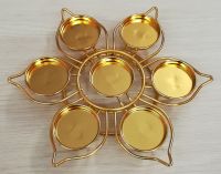 Chân đế đèn nến dược sư 7 ngọn hình bông hoa sen ɸ 21 cm cao 4 cm: 100.000 - 120.000 đ/cái