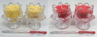 Đèn nến bơ ly sen nở, màu vàng/đỏ, ɸ 6 cm cao 8,4 cm ≈ 12 giờ: 50.000 - 55.000 đ/cặp