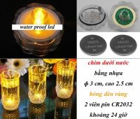 9V. Đèn chìm dưới nước, bóng vàng ɸ 3 cm, cao 2,5 cm