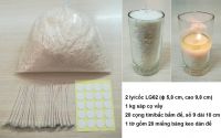 Combo tự làm nến sáp cọ ly LG62 (không đun nấu)