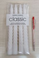 Hộp 4 cây nến xoắn màu trắng ɸ 2 cm, cao 20 cm