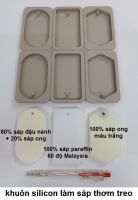 Khuôn silicon làm sáp thơm treo: 15.000 đ/cái lẻ, 60.000 đ/vỉ 6 cái, 6 vỉ = 300.000 đ