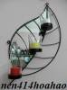 Giá đế nến lá gương 3 ngọn, kiểu nấc thang, cao 40 cm: 150.000 đ/cái - anh 1